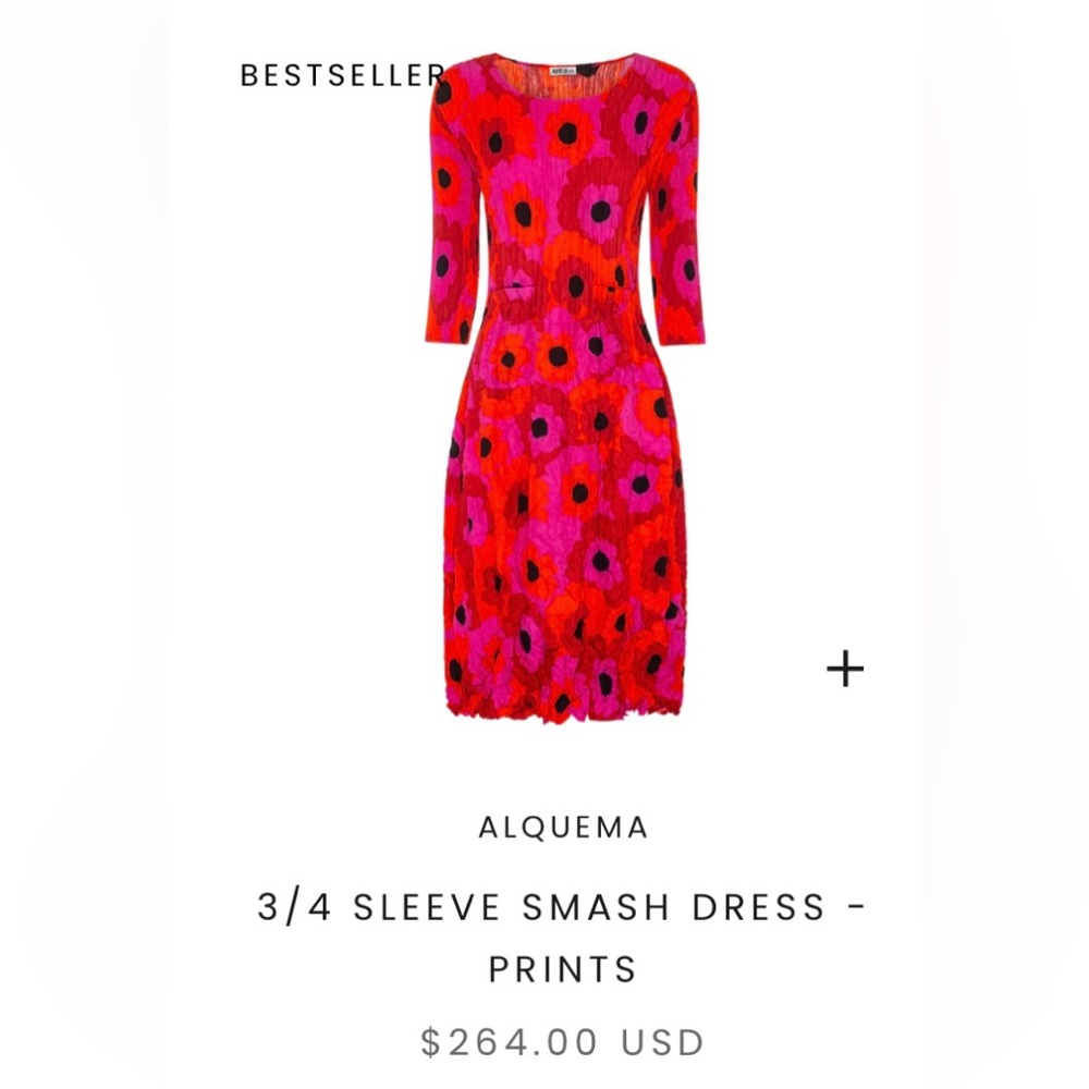 Australian Dress Brand, Alquema, Hot Pink, Vibrant Orange, & Black Smash Dress - Picture 16 of 16